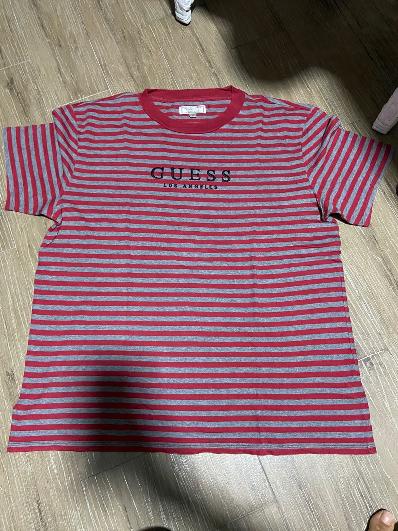 Guess red striped shirt sales