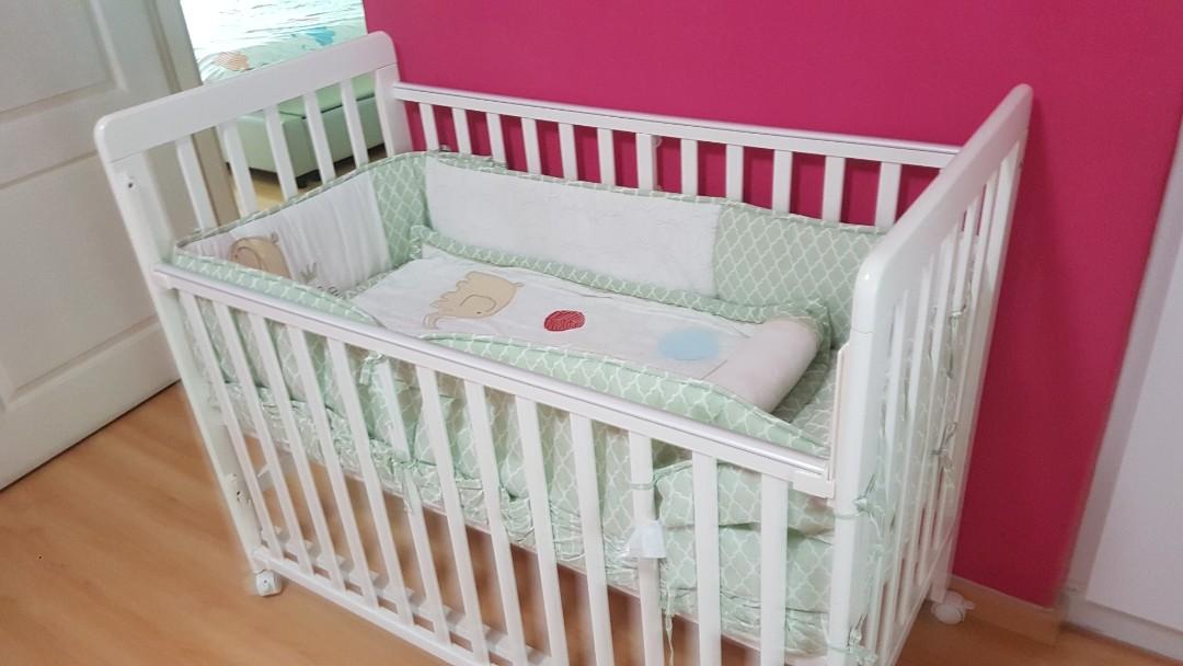 Happy cot 5in1 convertible whole set, Babies Kids, Baby Nursery