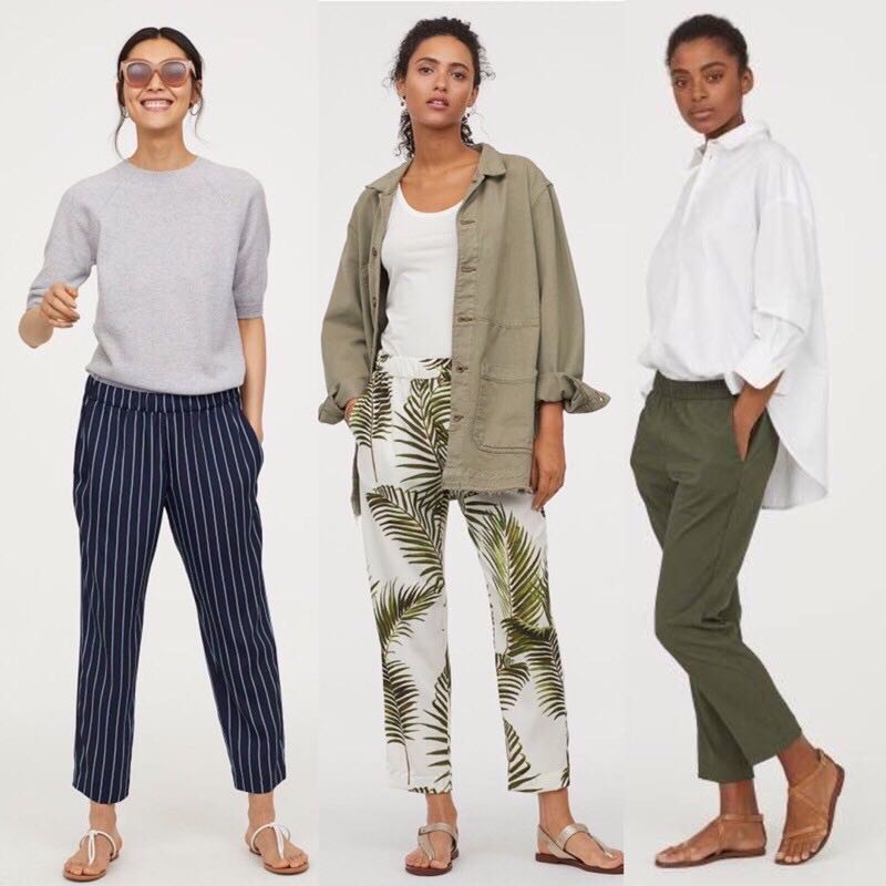h m crepe trousers Fesyen Wanita Pakaian Wanita Bawahan di Carousell