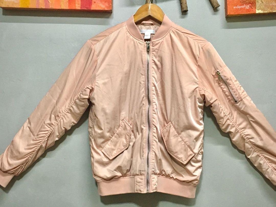 H&m rose top bomber jacket