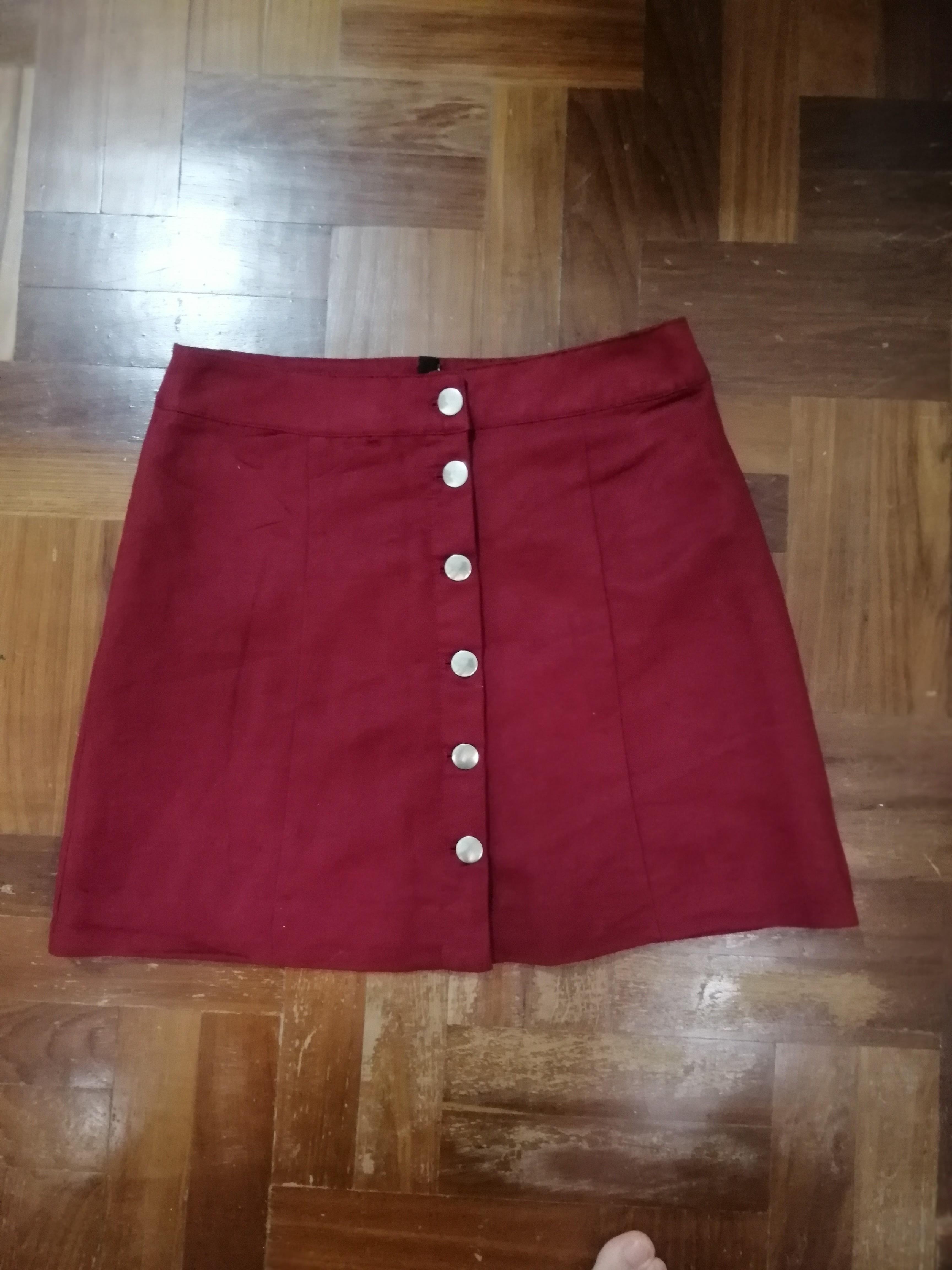 Red button down skirt Clearance