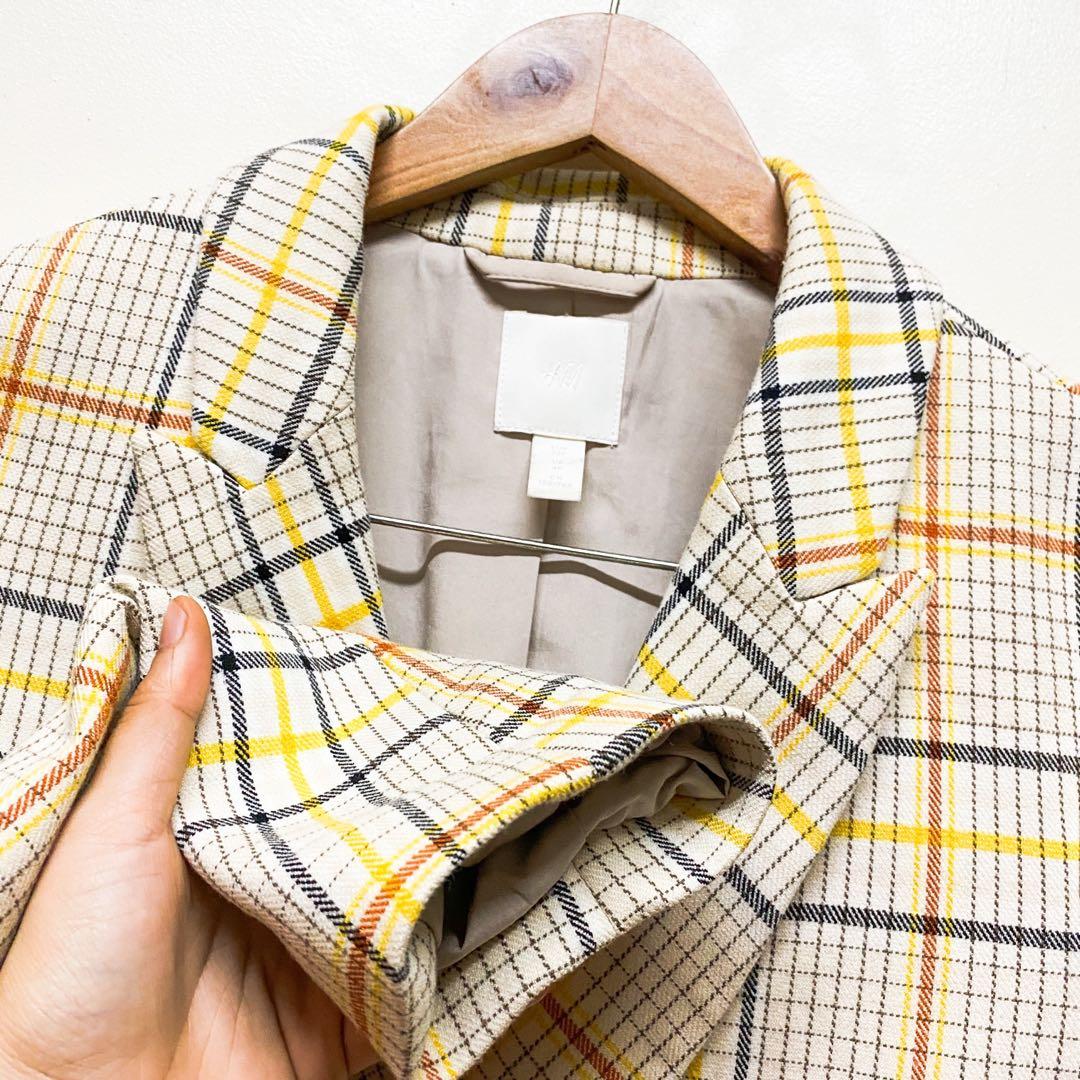 Yellow plaid dress h&m cheap