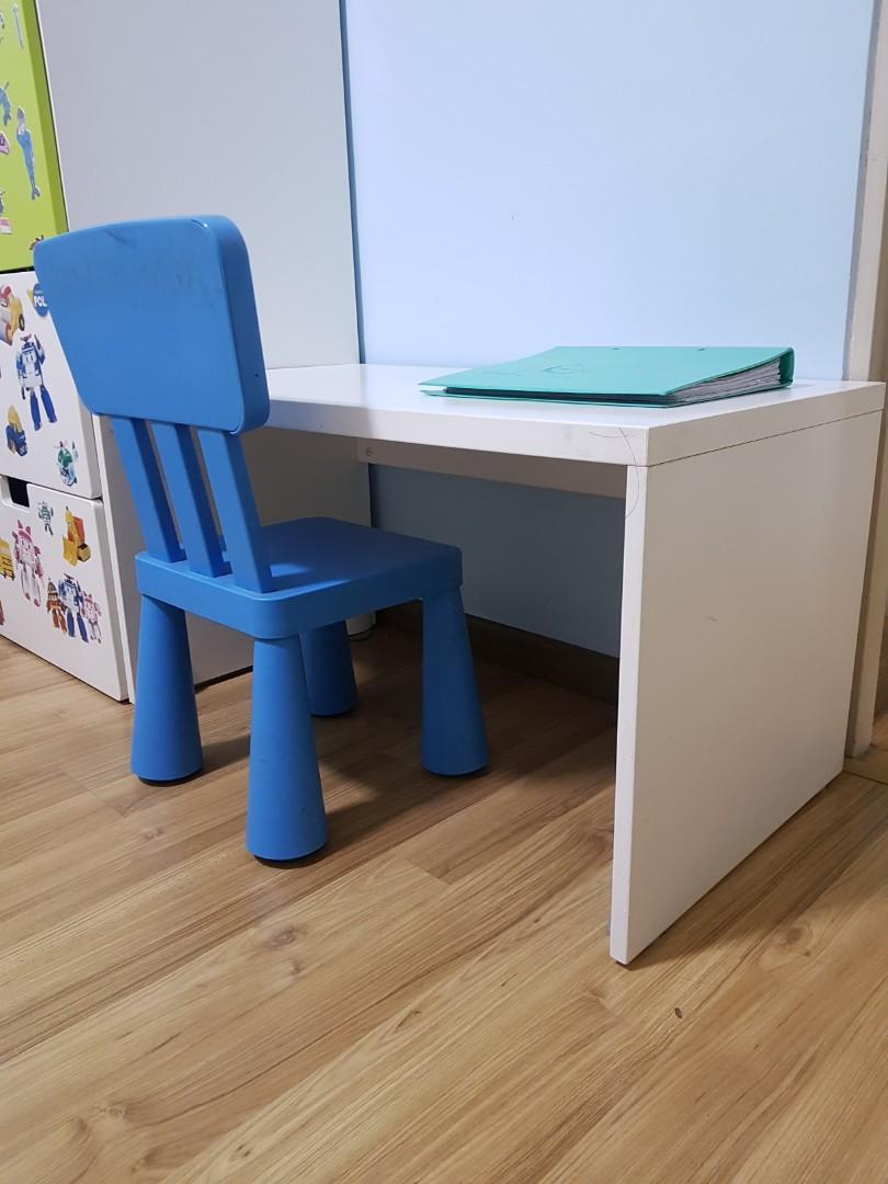 Ikea child study table with chair, Furniture, Tables & Chairs on Carousell