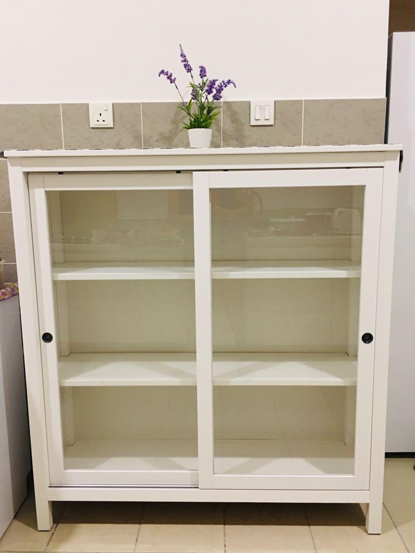 Hemnes sales glass cabinet