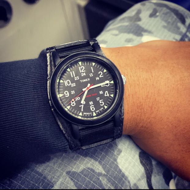 WTAPS ×TIMEX MILITARY WATCH WTAPS Timex Military Watch Olive Strap Used Military Style
