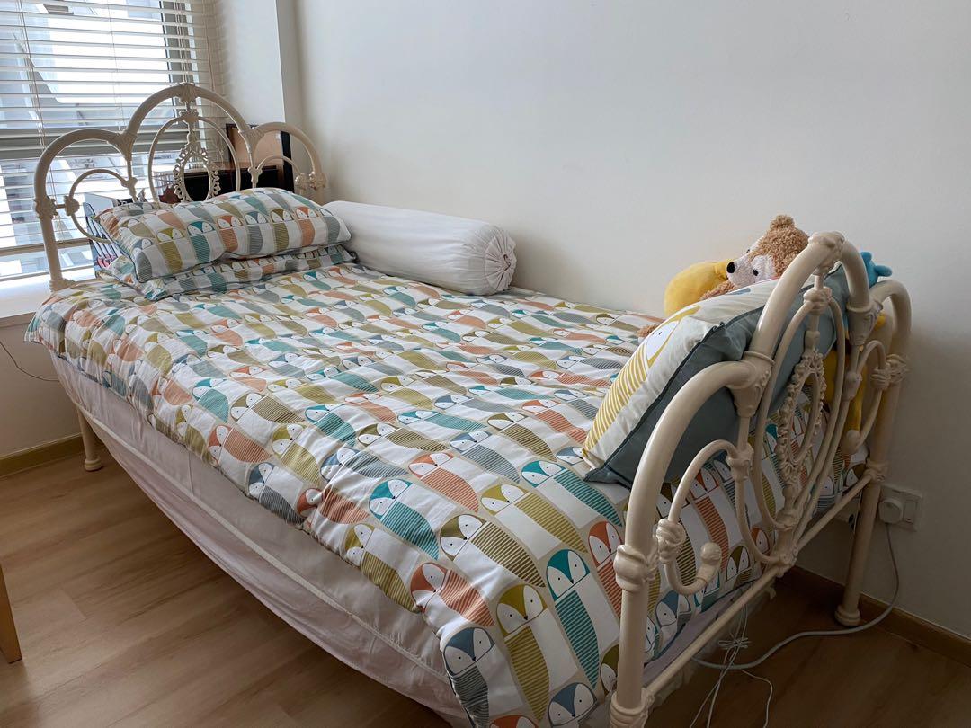 Laura Ashley White Bed frame, Furniture & Home Living, Furniture, Bed