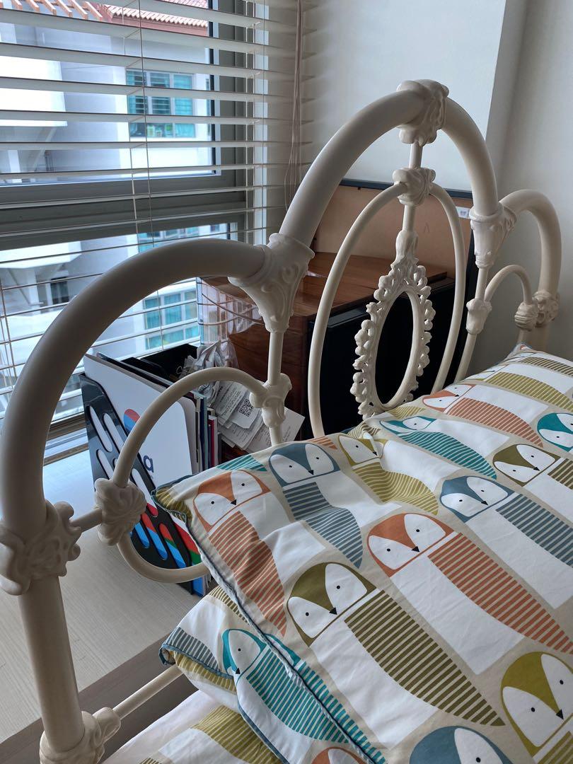 Laura Ashley White Bed frame, Furniture & Home Living, Furniture, Bed