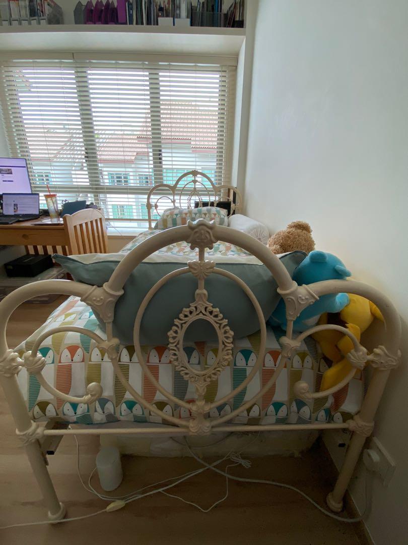 Laura Ashley White Bed frame, Furniture & Home Living, Furniture, Bed