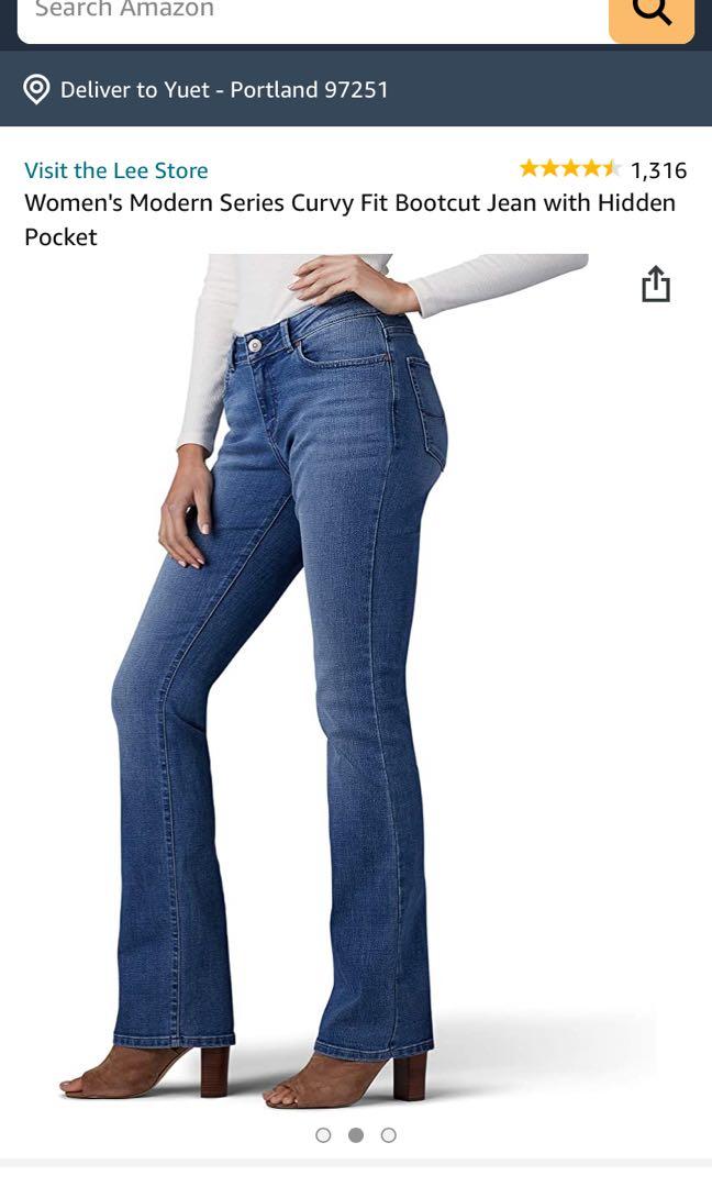 lee women's modern series curvy fit bootcut jean