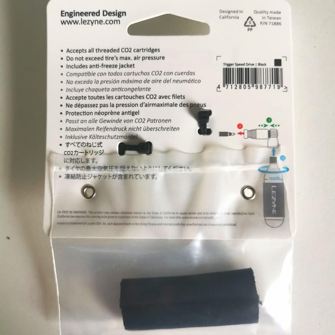 Lezyne CO2 Inflator with antifreeze jacket trigger speed drive, Sports