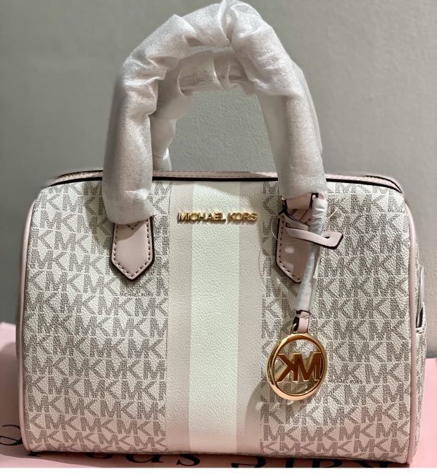 PROMO** Michael Kors MK mini speedy bag **Bedford Monogram Crossbody Bag**,  Luxury, Bags & Wallets on Carousell