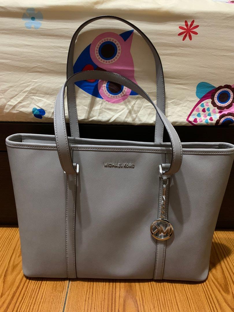 Michael Kors Sady Jet Set Travel Large Top Top Tote Saffiano Leather Luggage  