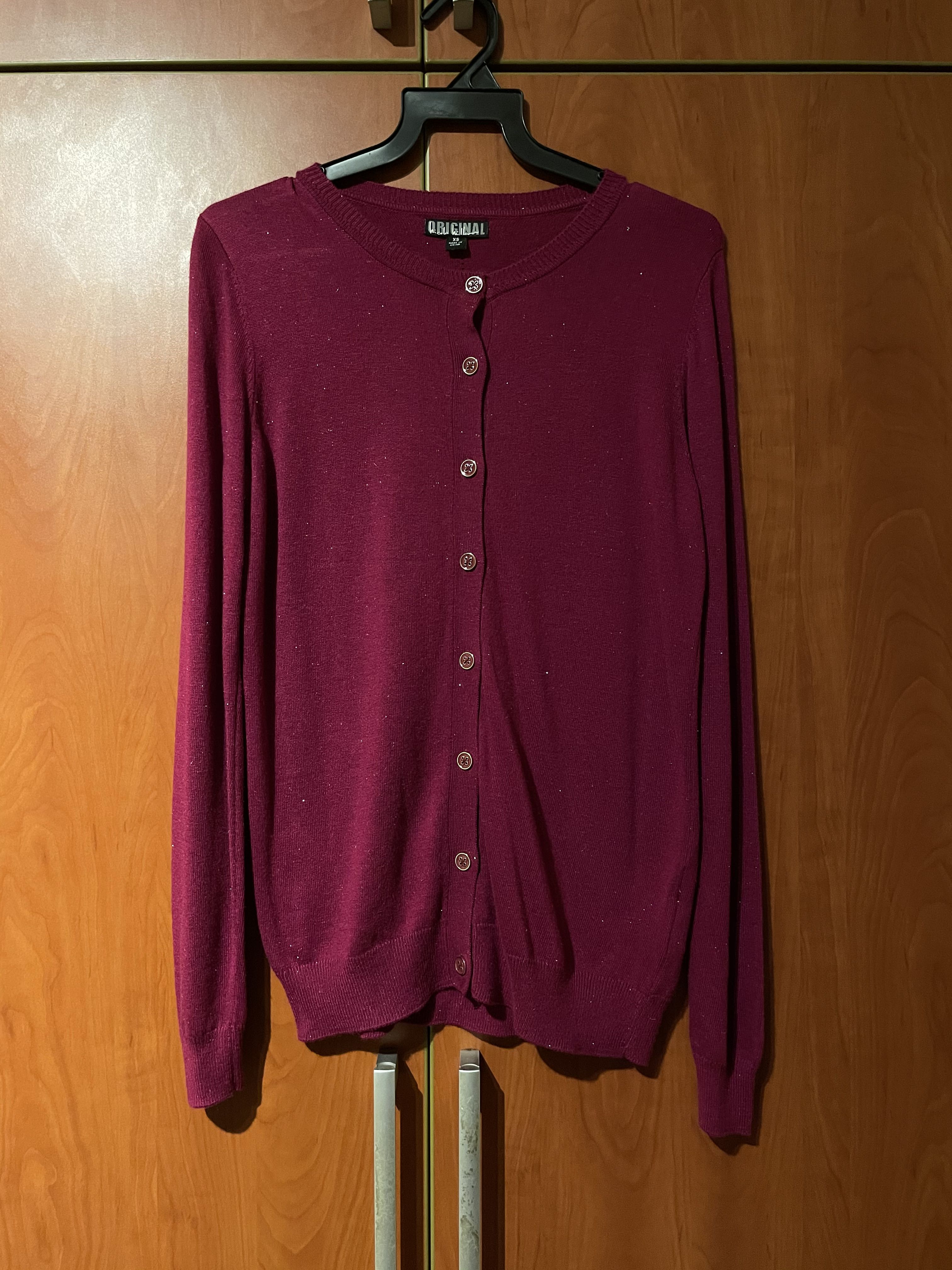 purple and red sweater