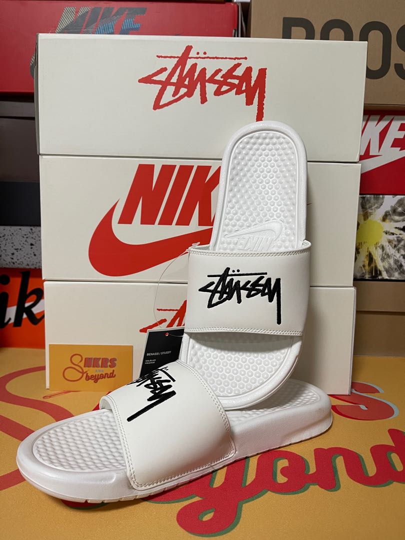 nike stussy flip flops