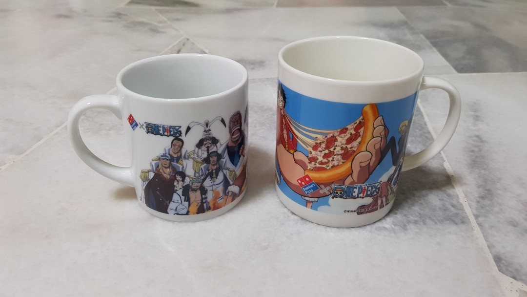 One Piece x Domino's Ceramic Mugs, Furniture & Home Living, Kitchenware