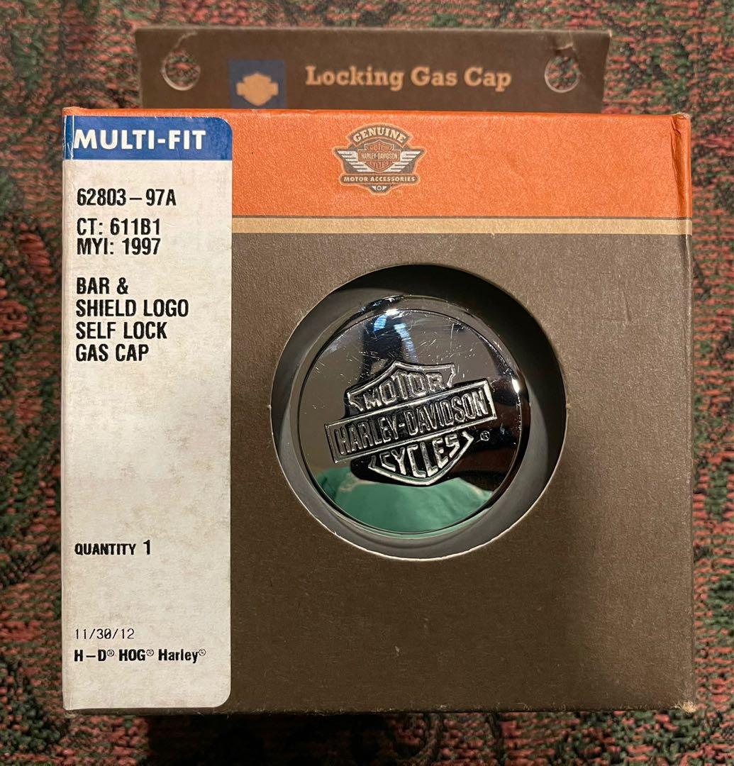 Original Harley Davidson lockable fuel cap with emblem, Motorcycles