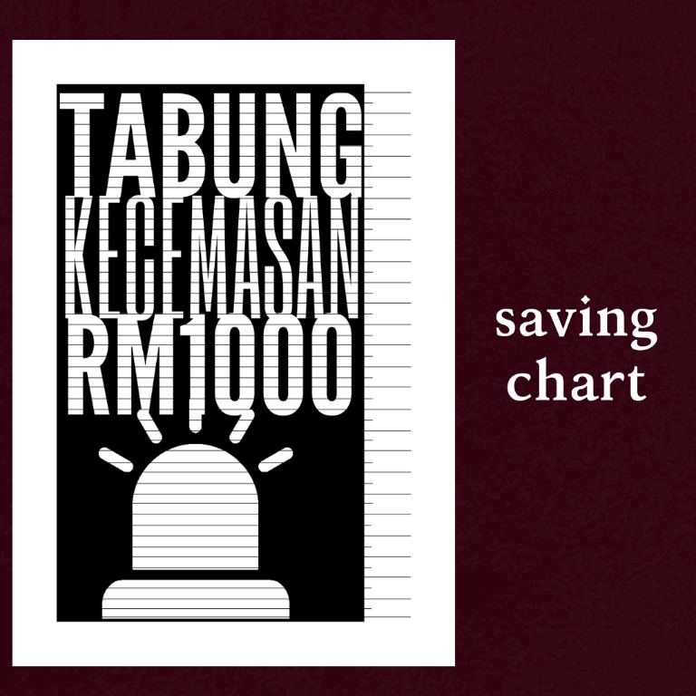 money-management-printable-saving-chart-tabung-kecemasan-books-stationery-books-on-carousell