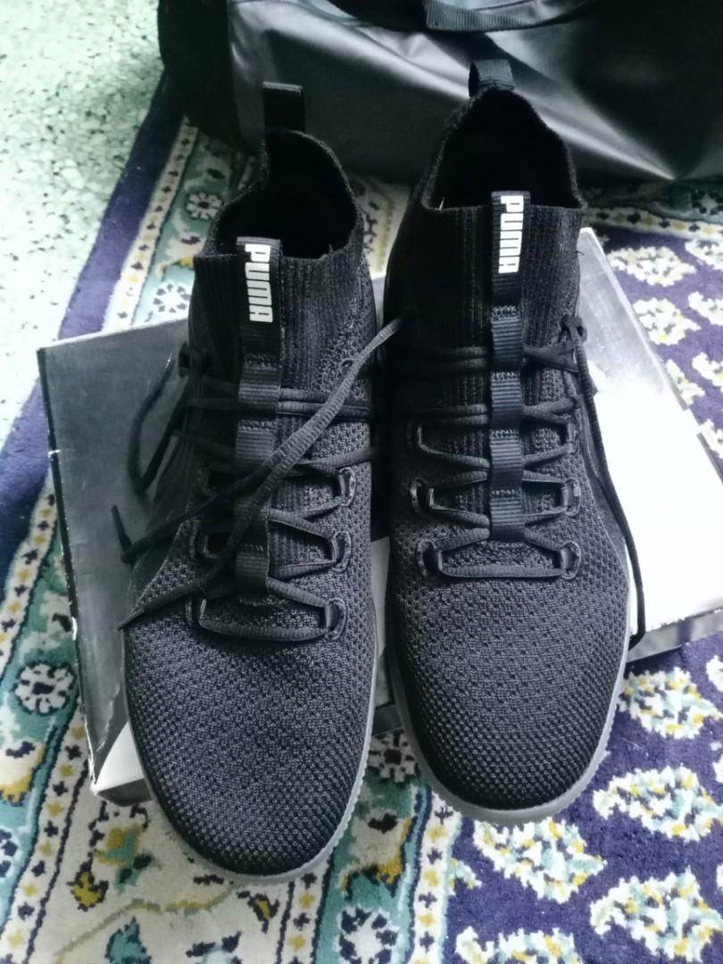 Puma clyde court black cheap electric purple