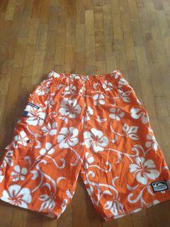 Quik silver Beach Shorts orange n white print