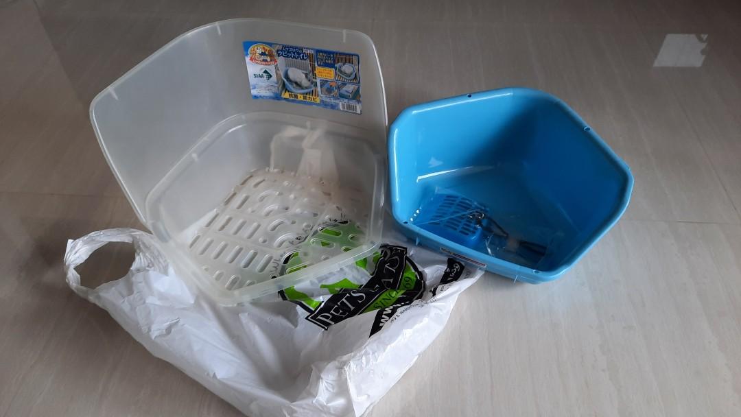 Rabbit Bunny Litter Box Pee Tray Toilet, Pet Supplies, Homes & Other