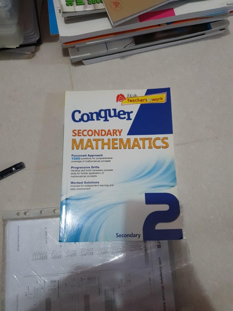 Sec 2 math (Category: Assessment Books) located in Singapore. Submitted by fluffyfamily101 (Listing ID 1060313299, Image 1). Description: some worksheets have bee torn out as shown in the photos but the rest are undone.