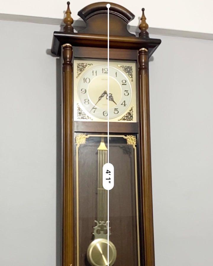 Seiko Pendulum Wall Clock Grandfather 4ft, Hobbies & Toys, Memorabilia