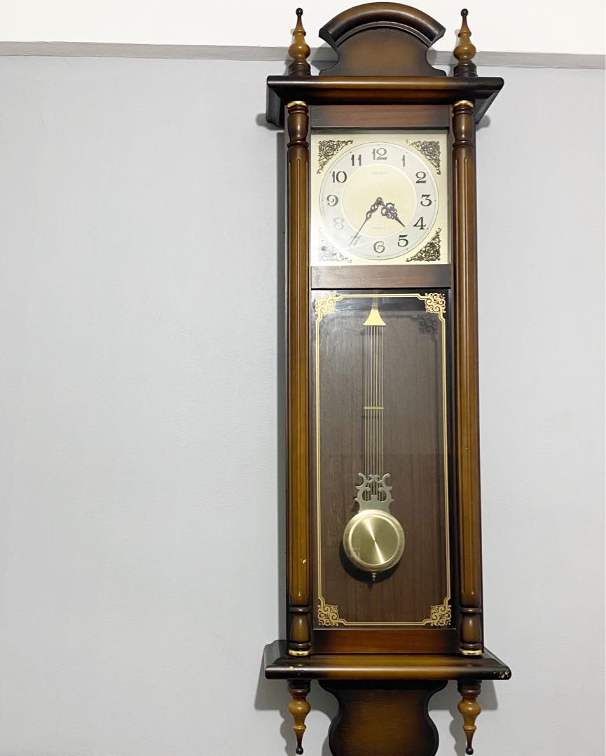 Seiko Pendulum Wall Clock Grandfather 4ft, Hobbies & Toys, Memorabilia