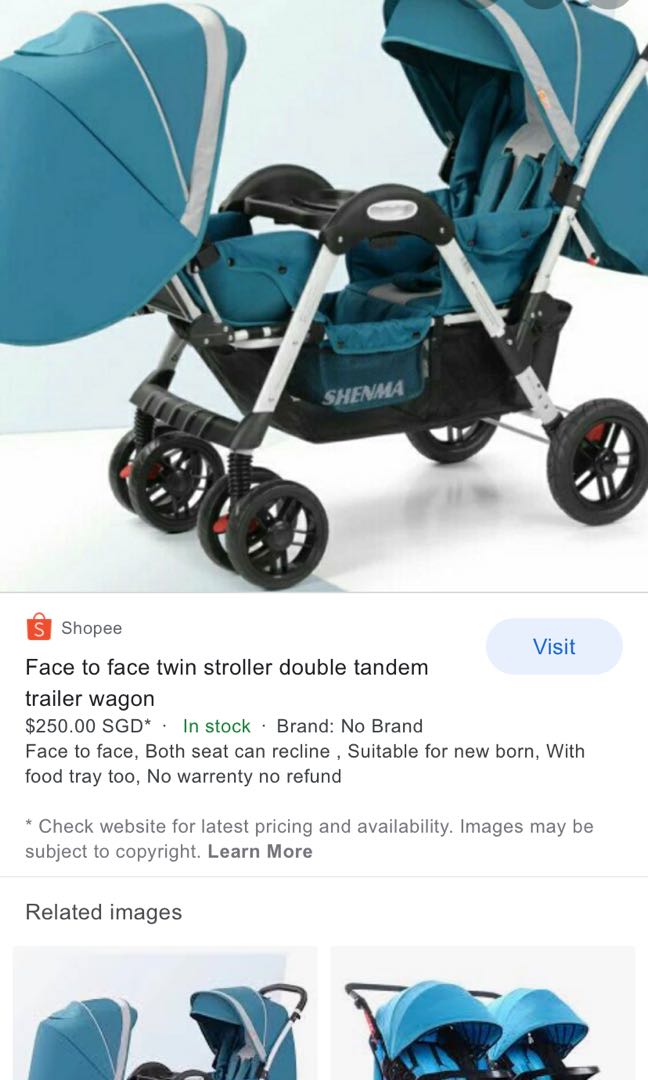 Shenma double stroller Babies Kids Going Out Strollers on Carousell