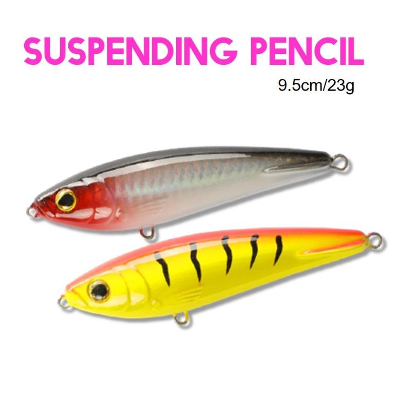 Suspending pencil fishing lures HNHL068, Sports Equipment, Fishing on  Carousell