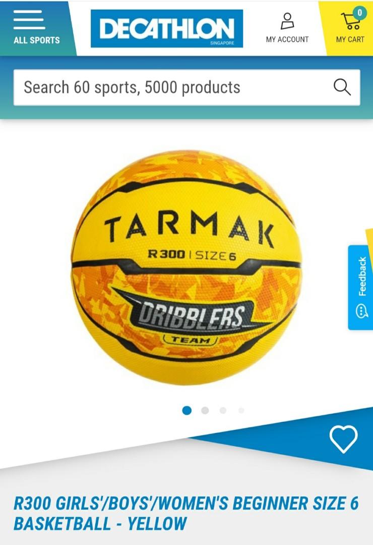 Tarmak Basketball R300 Size 6, Sports Equipment, Sports and Games, Racket and Ball Sports on Carousell