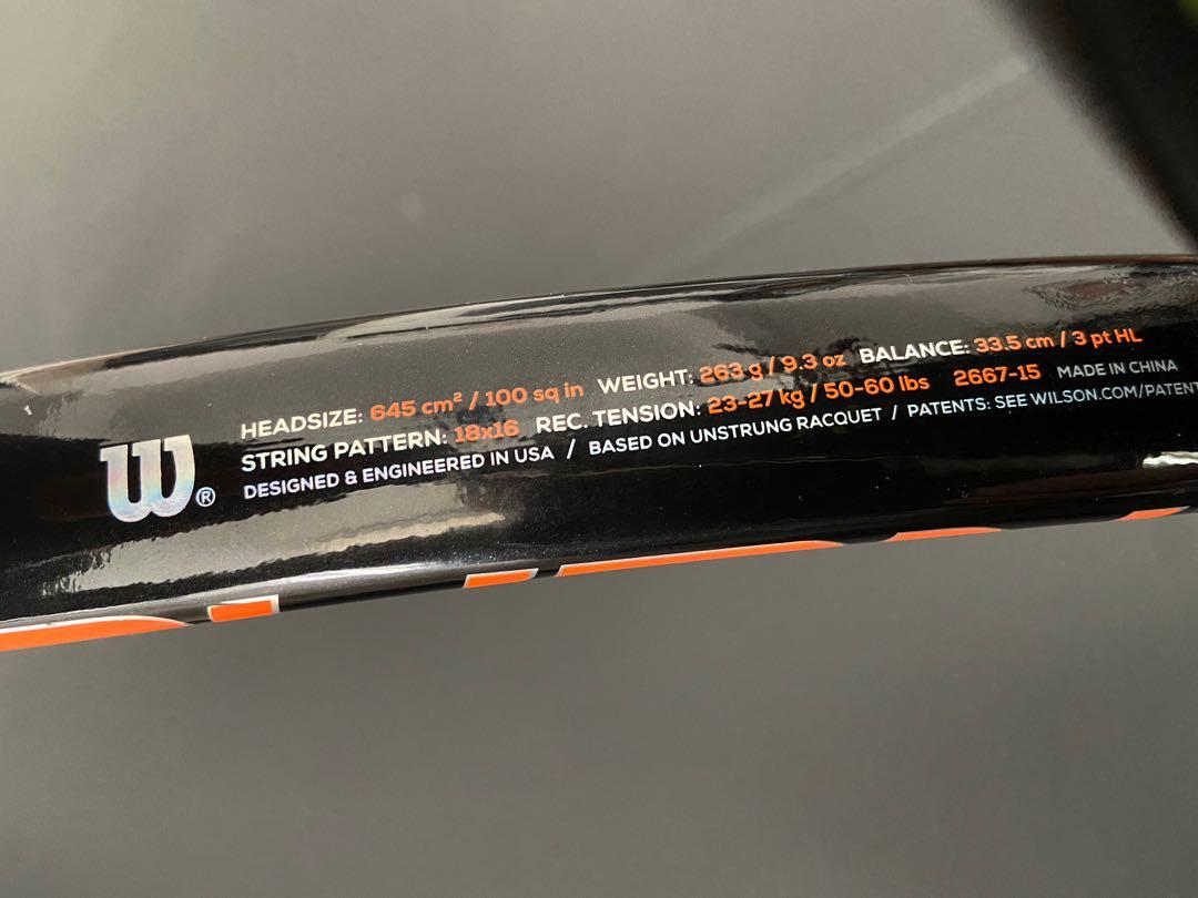 Tennis racket Wilson Burn 100 ULS, 運動產品, 運動與體育, 運動與