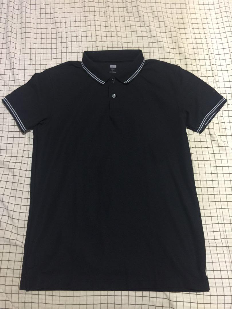 Uniqlo Men s Polo Shirt Black White