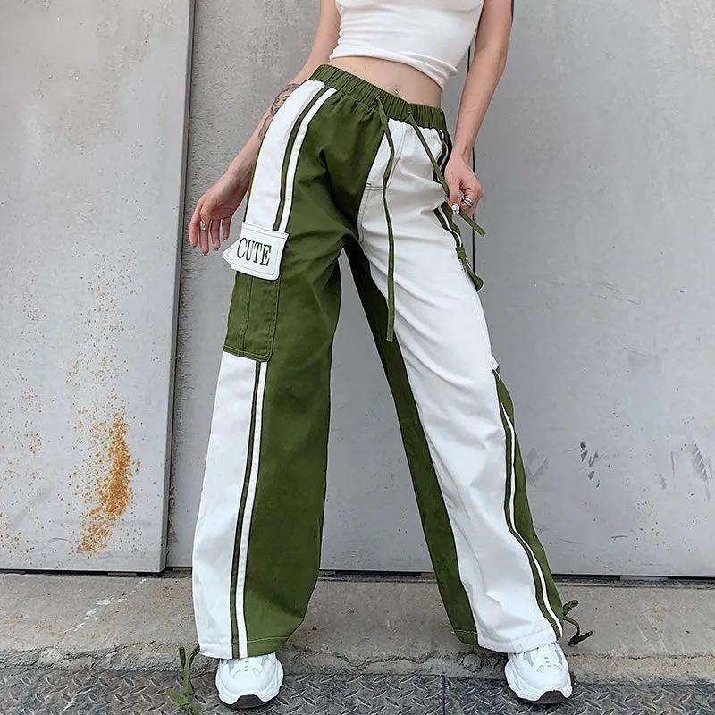 Army green cargo joggers womens clearance