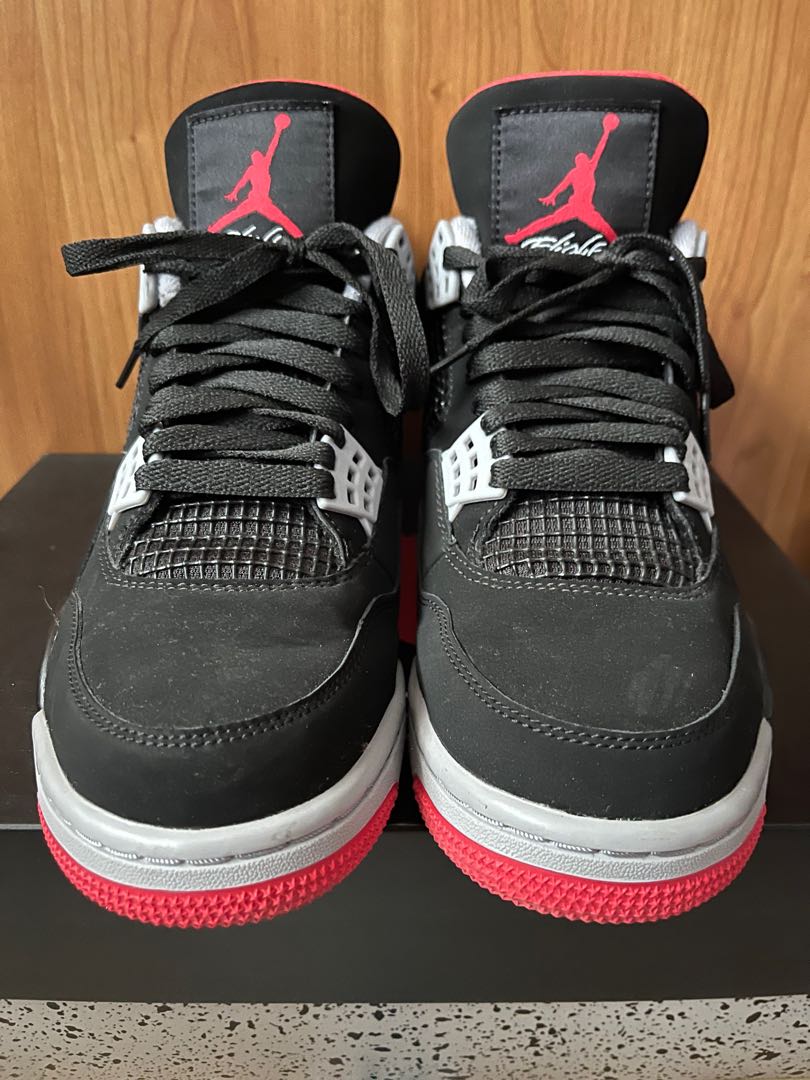 US8 Air Jordan 4 Breds OG, Men's Fashion, Footwear, Sneakers on Carousell