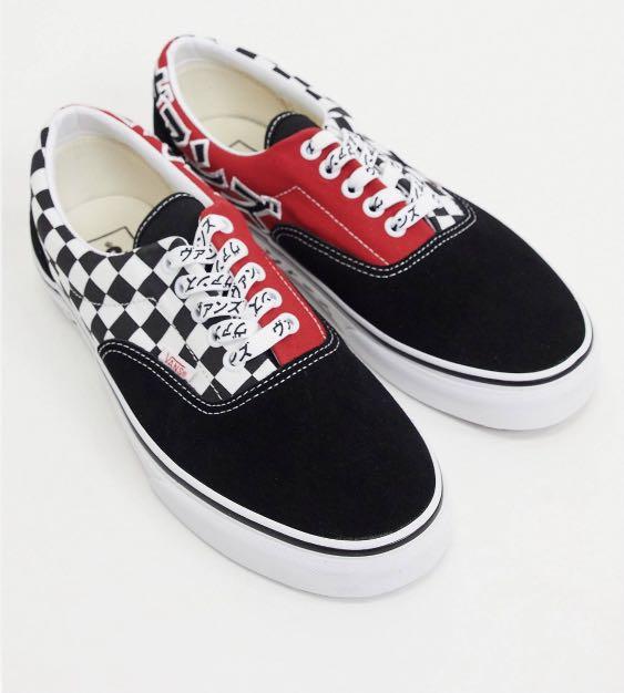 Vans Era Japanese Type trainers in black checkerboard Men s Fashion Footwear Sneakers on Carousell
