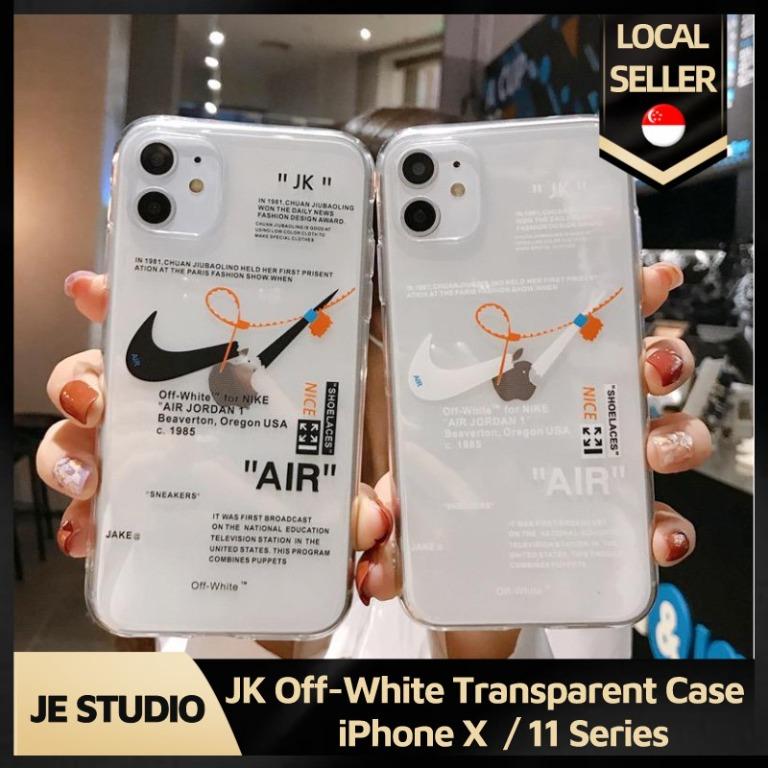 Jk Nike Off White Transparent Bumper Case For Apple Iphone X 11 Series Soft Simple Tpu Phone Cover Mobile Phones Gadgets Mobile Gadget Accessories Cases Sleeves On Carousell