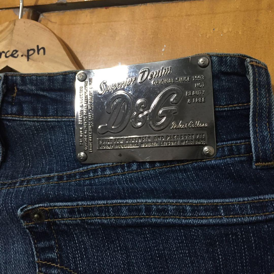 dolce and gabbana jeans metal plate