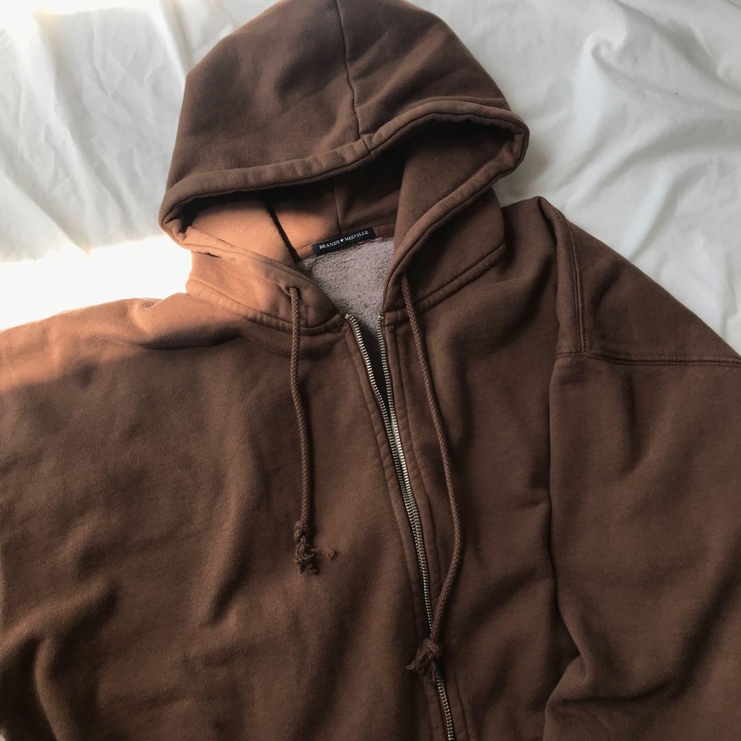 AUTHENTIC BRANDY MELVILLE BROWN CHRISTY OVERSIZED JACKET HOODIE, Women's  Fashion, Coats, Jackets and Outerwear on Carousell