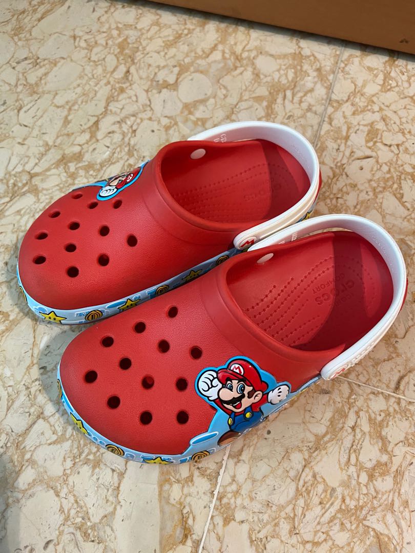 Authentic super Mario crocs with light size c13, Babies & Kids, Babies &  Kids Fashion on Carousell