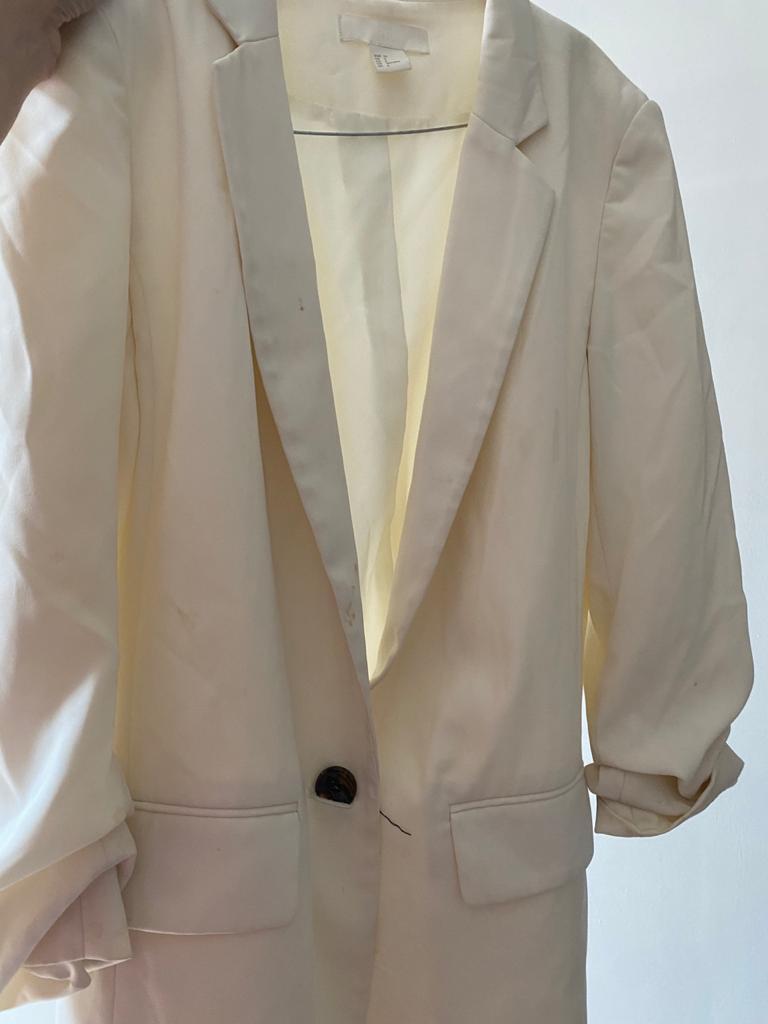 H and m white blazer clearance