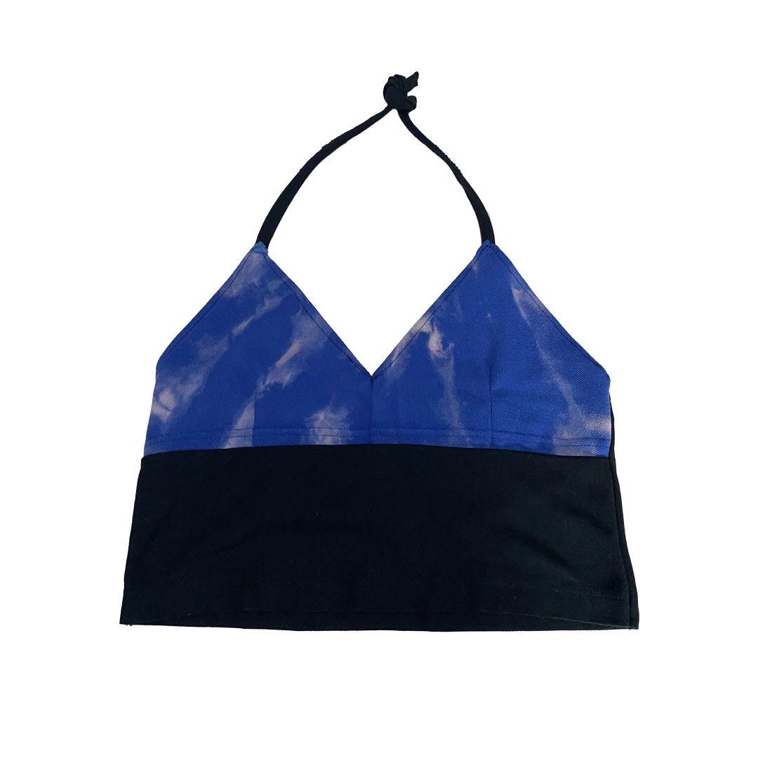 blue bralette top