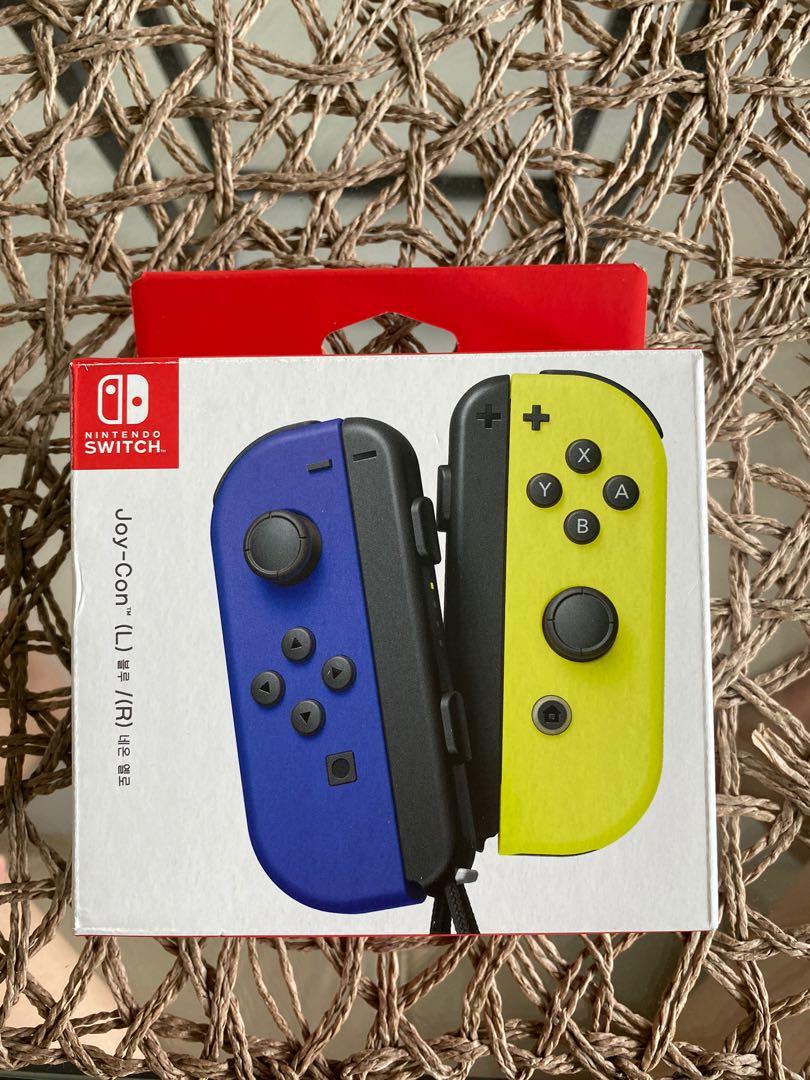 Bn Nintendo Switch Joy Cons L R Yellow Blue Toys Games Video Gaming Gaming Accessories On Carousell