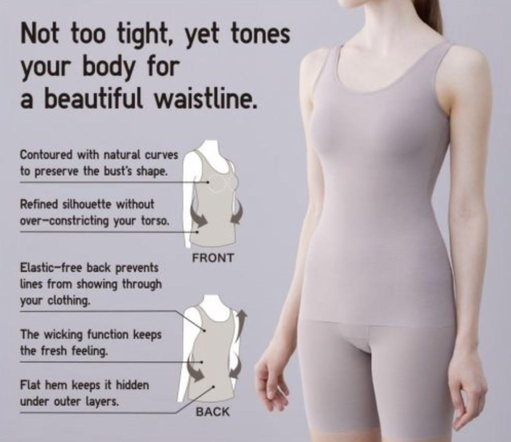 Uniqlo Body Shaper Seamless Bra Sleeveless Top (S), Women's