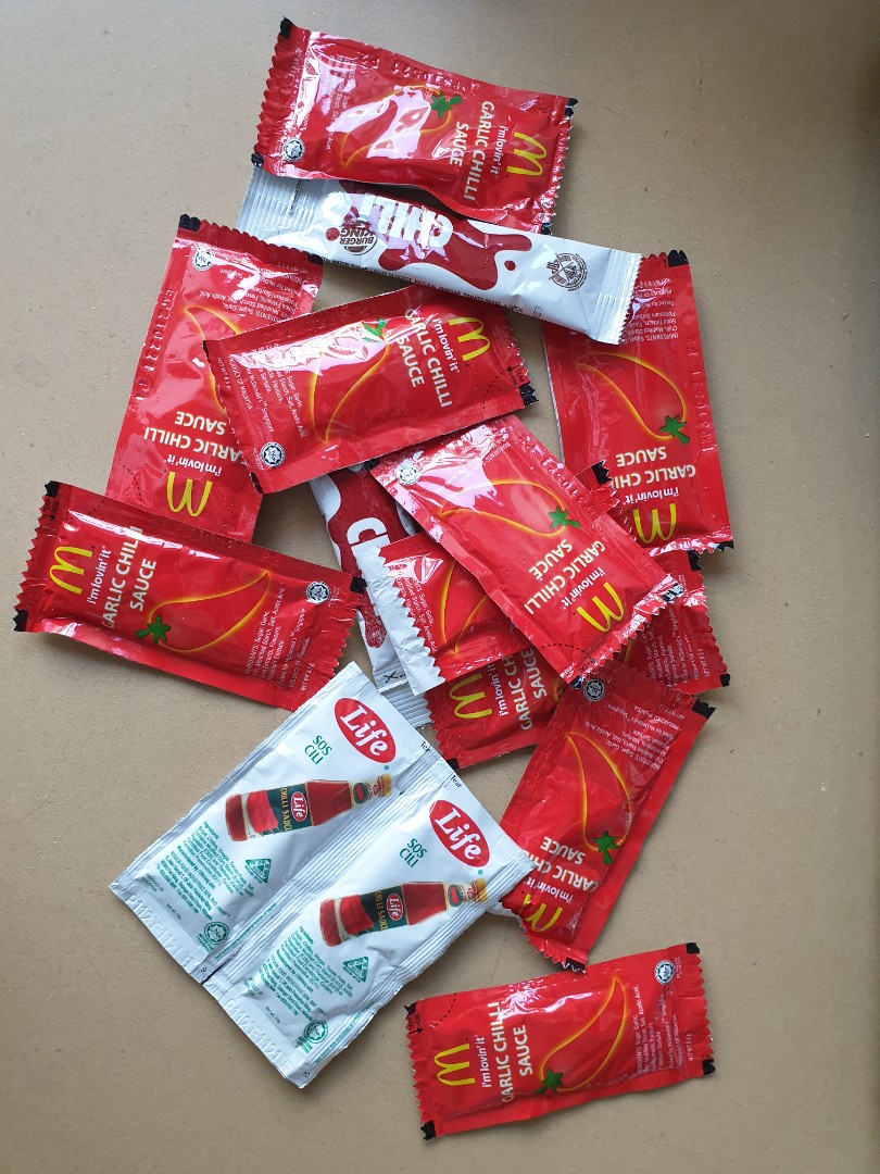Chilli Sauce Packets McDonald's, KFC, Burger King, Food & Drinks