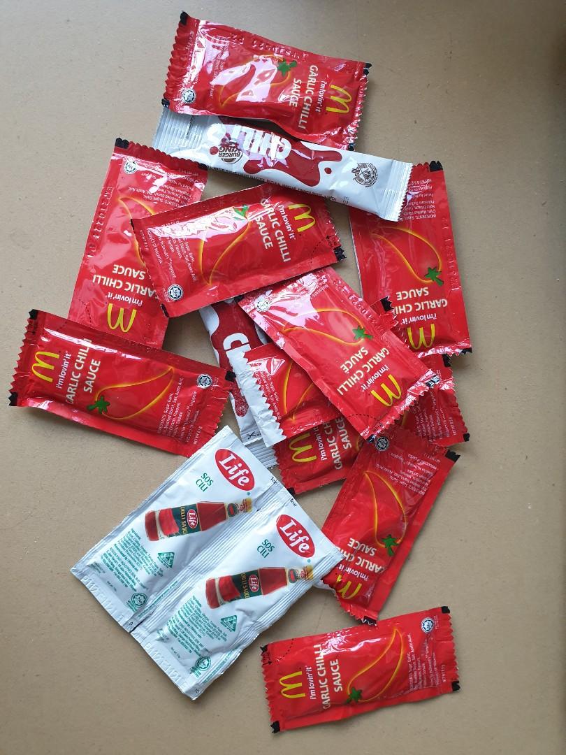 Chilli Sauce Packets McDonald's, KFC, Burger King, Food & Drinks