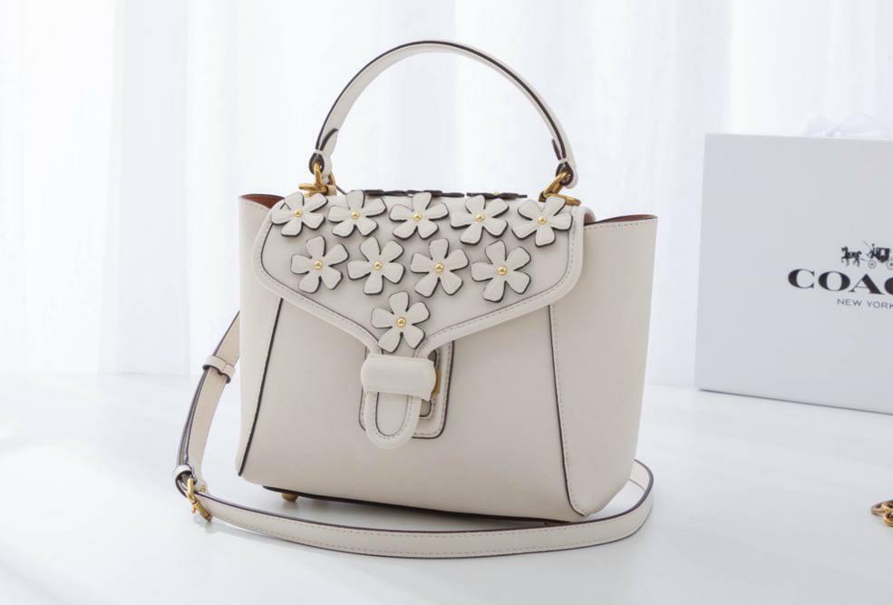 Coach Courier Carryall 23 with Floral Appliqué, 女裝, 手袋及銀包