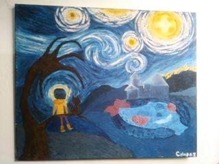 Coraline's Starry Night 23 1/2 x 19 1/2