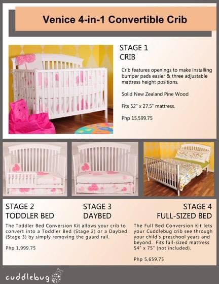 cuddlebug 3 in 1 crib