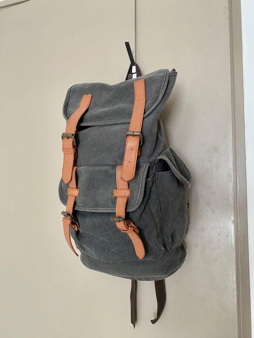 Designer canvas backpack