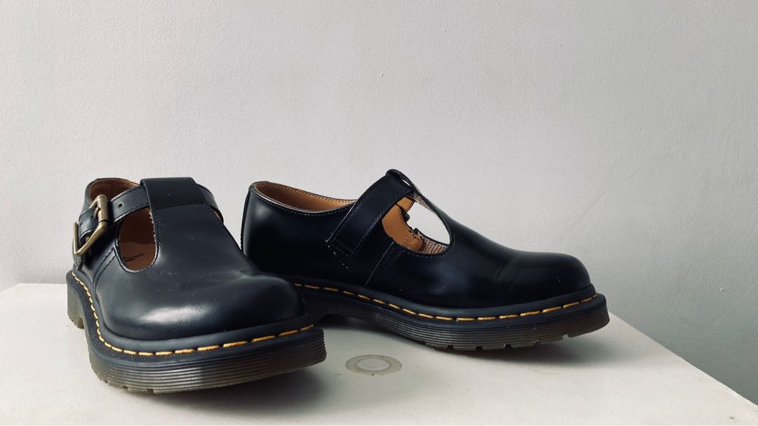 LEATHER HEELED MARY JANE SHOES 